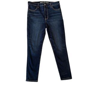 American Eagle Next Level Stretch Super High Rise Jegging Dark Wash Jeans 10 sho